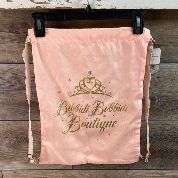 Disney Bibbidi Bobbidi Boutique Drawstring Backpack Adjustable Bag 12 x 16 Pink - Picture 1 of 8